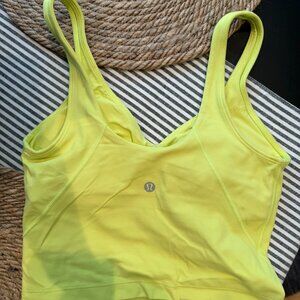Lululemon neon yellow sports bra